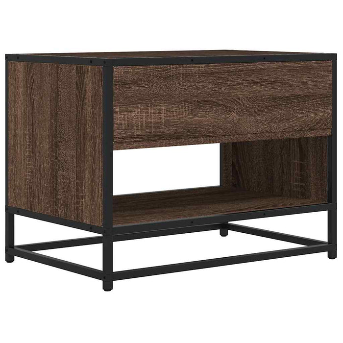Comodă TV, stejar maro, 61x40x46 cm lemn prelucrat și metal - WALTI WALTI