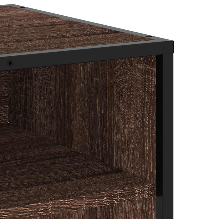 Comodă TV, stejar maro, 61x40x46 cm lemn prelucrat și metal - WALTI WALTI