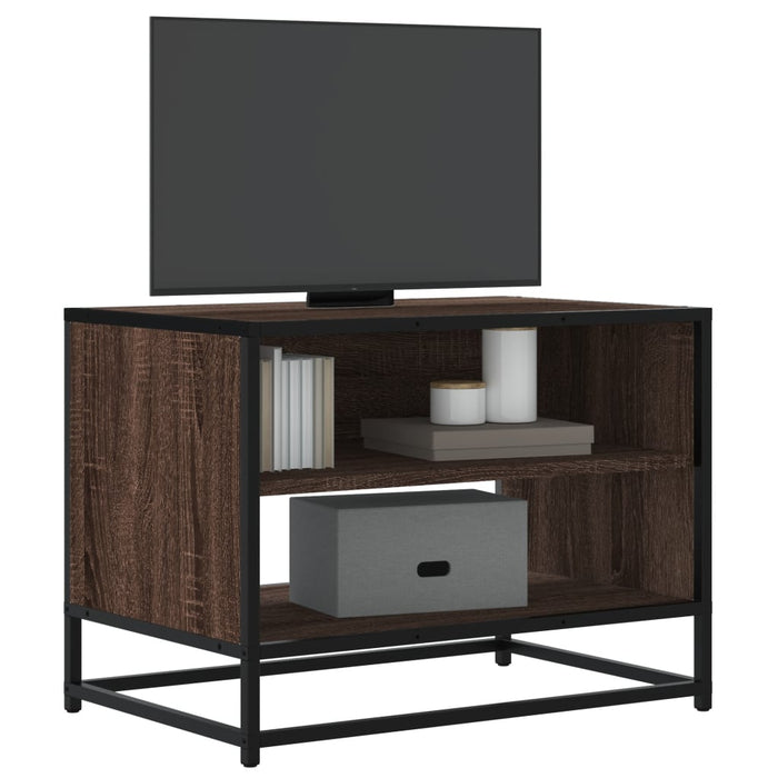 Comodă TV, stejar maro, 61x40x46 cm lemn prelucrat și metal - WALTI WALTI