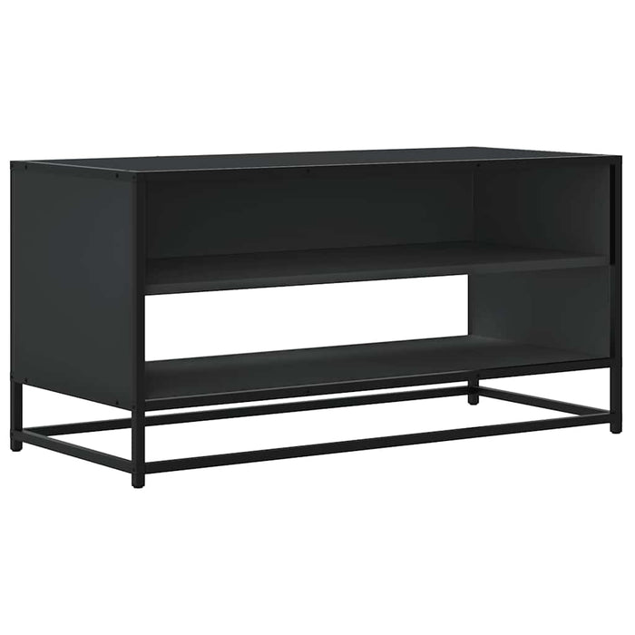 Dulap TV, negru, 91x40x46 cm, lemn prelucrat și metal - WALTI WALTI