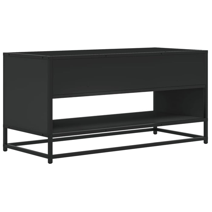 Dulap TV, negru, 91x40x46 cm, lemn prelucrat și metal - WALTI WALTI