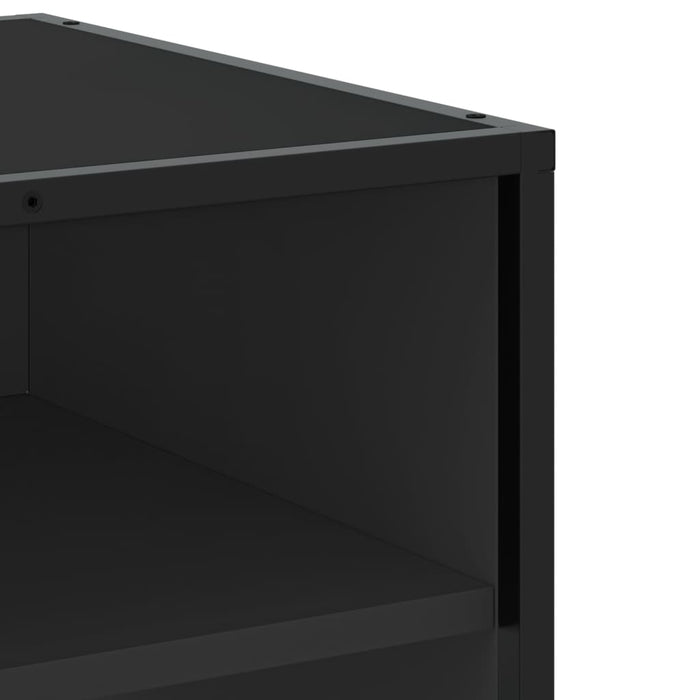 Dulap TV, negru, 91x40x46 cm, lemn prelucrat și metal - WALTI WALTI