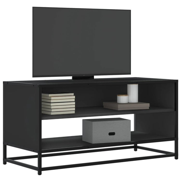 Dulap TV, negru, 91x40x46 cm, lemn prelucrat și metal - WALTI WALTI