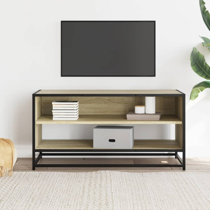 Comodă TV, stejar sonoma, 91x40x46 cm, lemn prelucrat și metal - WALTI WALTI