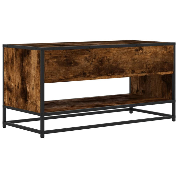 Comodă TV, stejar fumuriu, 91x40x46 cm lemn prelucrat și metal - WALTI WALTI