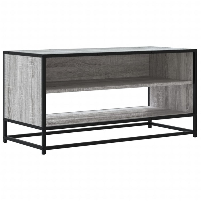 Dulap TV, gri sonoma, 91x40x46 cm, lemn prelucrat și metal WALTI