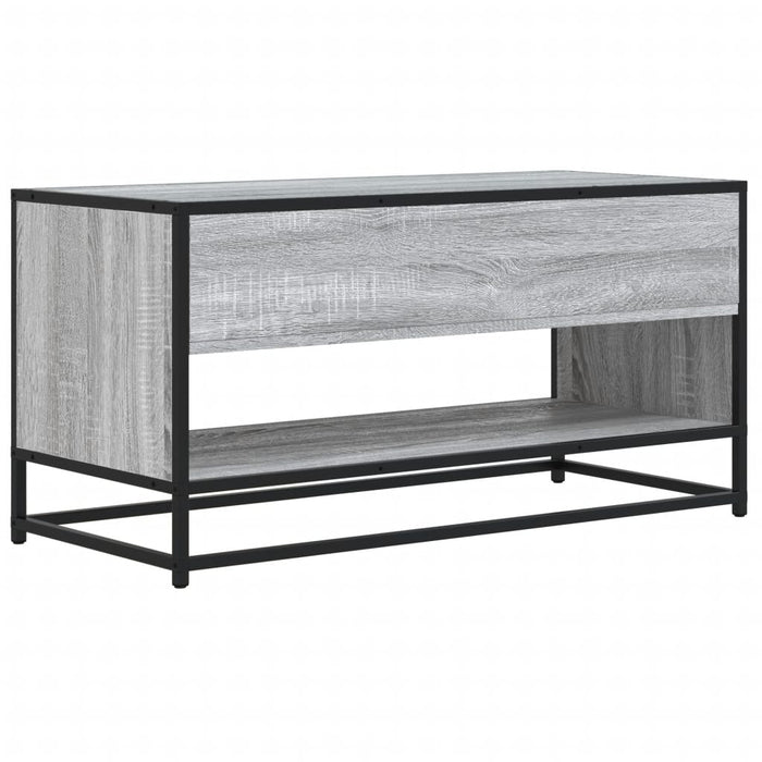 Dulap TV, gri sonoma, 91x40x46 cm, lemn prelucrat și metal WALTI
