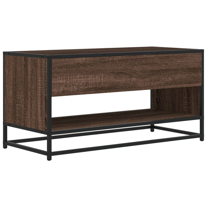 Comodă TV, stejar maro, 91x40x46 cm lemn prelucrat și metal - WALTI WALTI