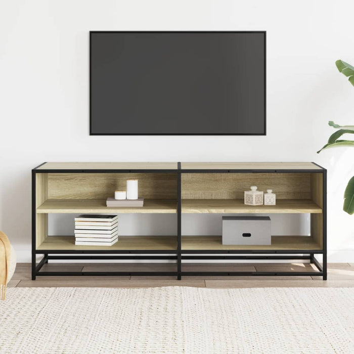 Dulap TV stejar sonoma, 120,5x40x46 cm, lemn prelucrat și metal - WALTI WALTI