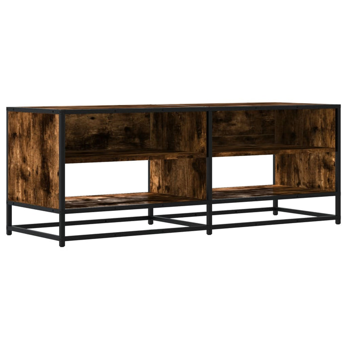 Dulap TV stejar fumuriu, 120,5x40x46 cm lemn prelucrat și metal - WALTI WALTI