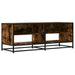Dulap TV stejar fumuriu, 120,5x40x46 cm lemn prelucrat și metal - WALTI WALTI