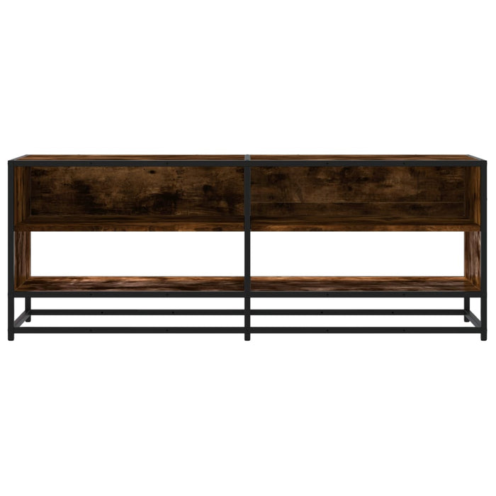 Dulap TV stejar fumuriu, 120,5x40x46 cm lemn prelucrat și metal - WALTI WALTI