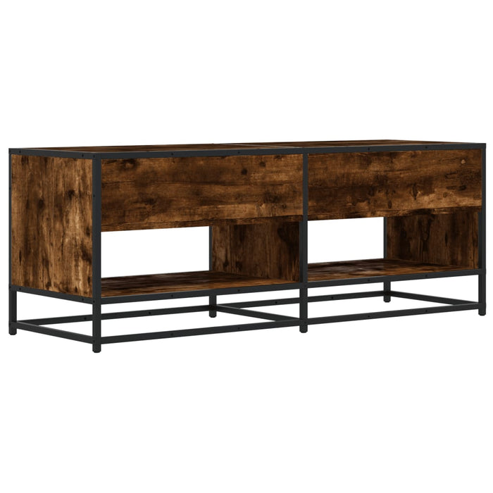 Dulap TV stejar fumuriu, 120,5x40x46 cm lemn prelucrat și metal - WALTI WALTI