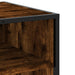 Dulap TV stejar fumuriu, 120,5x40x46 cm lemn prelucrat și metal - WALTI WALTI