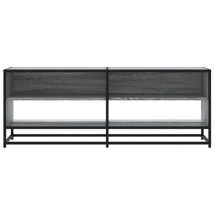 Dulap TV, gri sonoma, 120,5x40x46 cm, lemn prelucrat și metal - WALTI WALTI