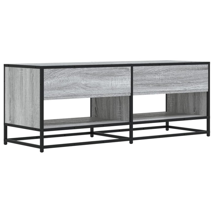 Dulap TV, gri sonoma, 120,5x40x46 cm, lemn prelucrat și metal - WALTI WALTI