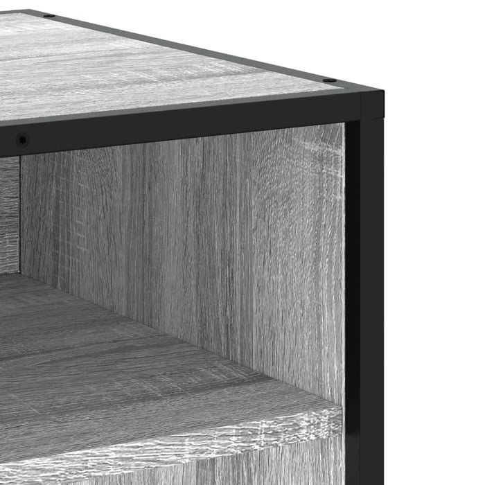 Dulap TV, gri sonoma, 120,5x40x46 cm, lemn prelucrat și metal - WALTI WALTI