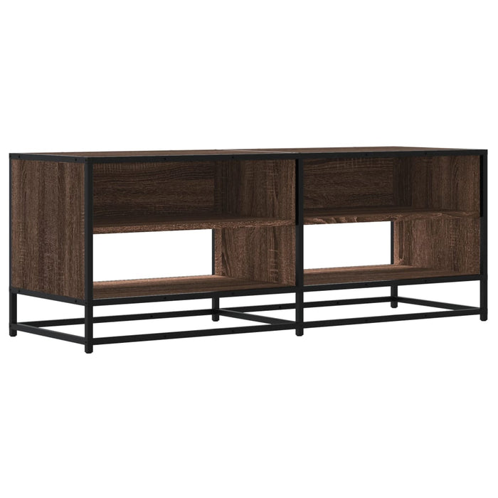 Dulap TV stejar maro, 120,5x40x46 cm, lemn prelucrat și metal - WALTI WALTI
