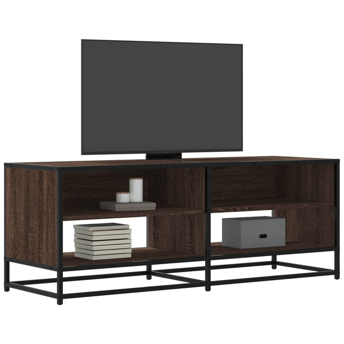 Dulap TV stejar maro, 120,5x40x46 cm, lemn prelucrat și metal - WALTI WALTI