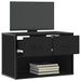 Dulap TV, negru, 60x31x39,5 cm, lemn prelucrat și metal - WALTI WALTI