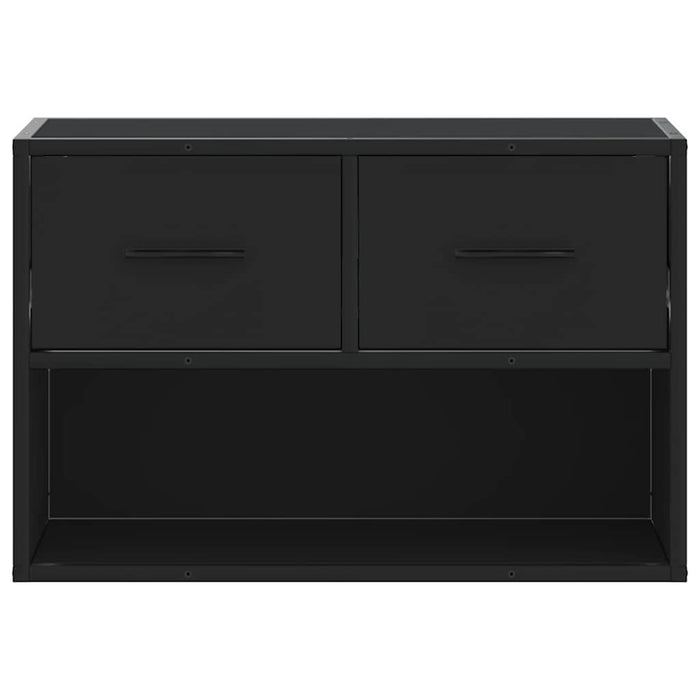 Dulap TV, negru, 60x31x39,5 cm, lemn prelucrat și metal - WALTI WALTI