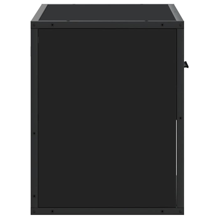 Dulap TV, negru, 60x31x39,5 cm, lemn prelucrat și metal - WALTI WALTI