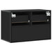 Dulap TV, negru, 60x31x39,5 cm, lemn prelucrat și metal - WALTI WALTI