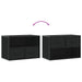 Dulap TV, negru, 60x31x39,5 cm, lemn prelucrat și metal - WALTI WALTI