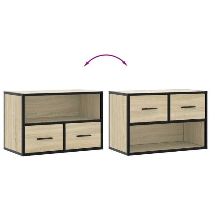 Dulap TV, stejar sonoma, 60x31x39,5cm, lemn prelucrat și metal - WALTI WALTI