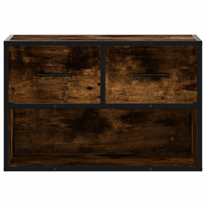 Dulap TV, stejar fumuriu, 60x31x39,5 cm lemn și metal - WALTI WALTI