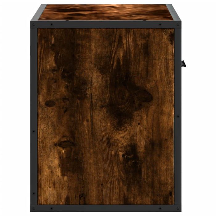 Dulap TV, stejar fumuriu, 60x31x39,5 cm lemn și metal - WALTI WALTI