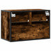 Dulap TV, stejar fumuriu, 60x31x39,5 cm lemn și metal - WALTI WALTI