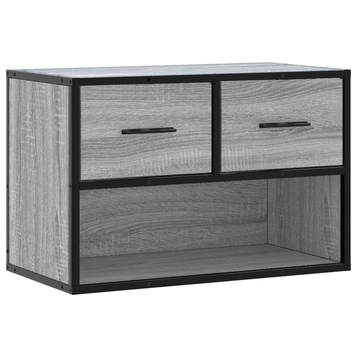 Dulap TV, gri sonoma, 60x31x39,5 cm, lemn prelucrat și metal - WALTI WALTI
