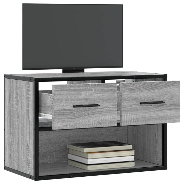 Dulap TV, gri sonoma, 60x31x39,5 cm, lemn prelucrat și metal - WALTI WALTI