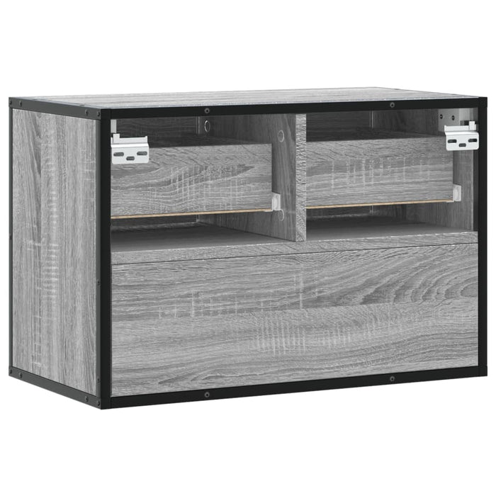 Dulap TV, gri sonoma, 60x31x39,5 cm, lemn prelucrat și metal - WALTI WALTI