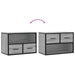 Dulap TV, gri sonoma, 60x31x39,5 cm, lemn prelucrat și metal - WALTI WALTI