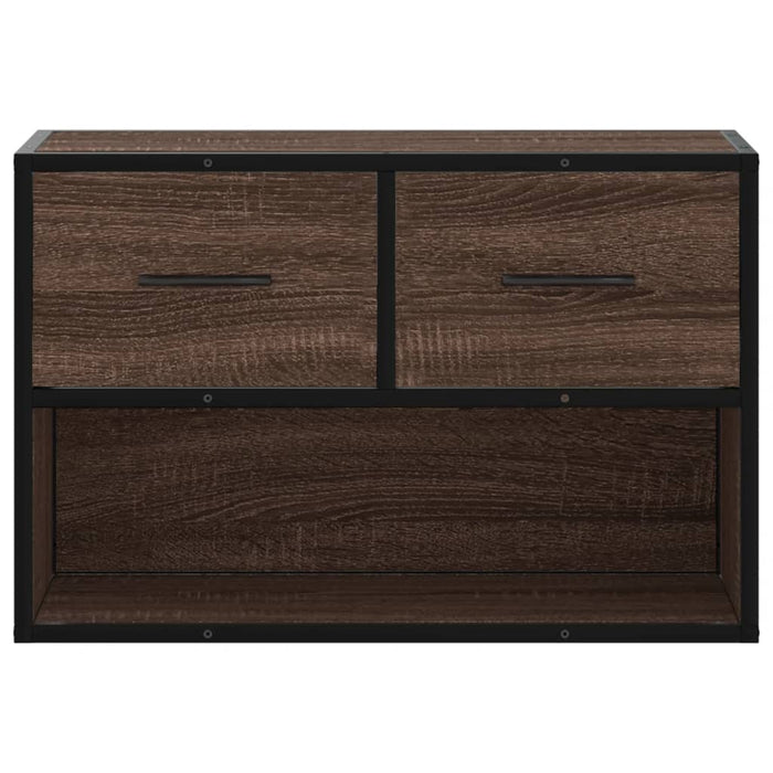 Dulap TV, stejar maro, 60x31x39,5 cm, lemn prelucrat și metal - WALTI WALTI