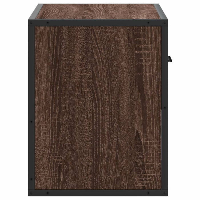 Dulap TV, stejar maro, 60x31x39,5 cm, lemn prelucrat și metal - WALTI WALTI
