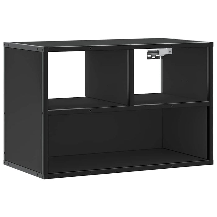 Dulap TV, negru, 60x31x39,5 cm, lemn prelucrat și metal - WALTI WALTI