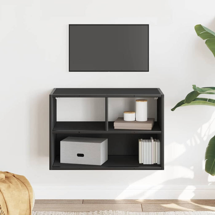 Dulap TV, negru, 60x31x39,5 cm, lemn prelucrat și metal - WALTI WALTI