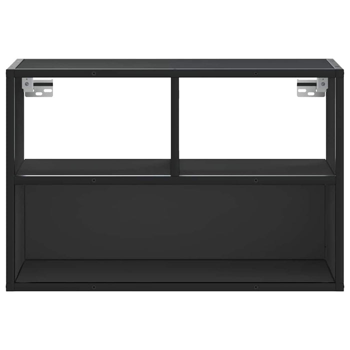Dulap TV, negru, 60x31x39,5 cm, lemn prelucrat și metal - WALTI WALTI