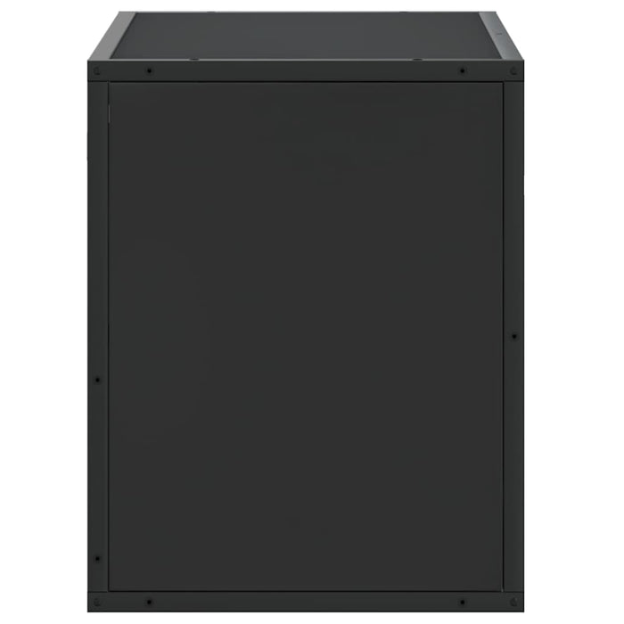 Dulap TV, negru, 60x31x39,5 cm, lemn prelucrat și metal - WALTI WALTI