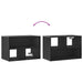 Dulap TV, negru, 60x31x39,5 cm, lemn prelucrat și metal - WALTI WALTI