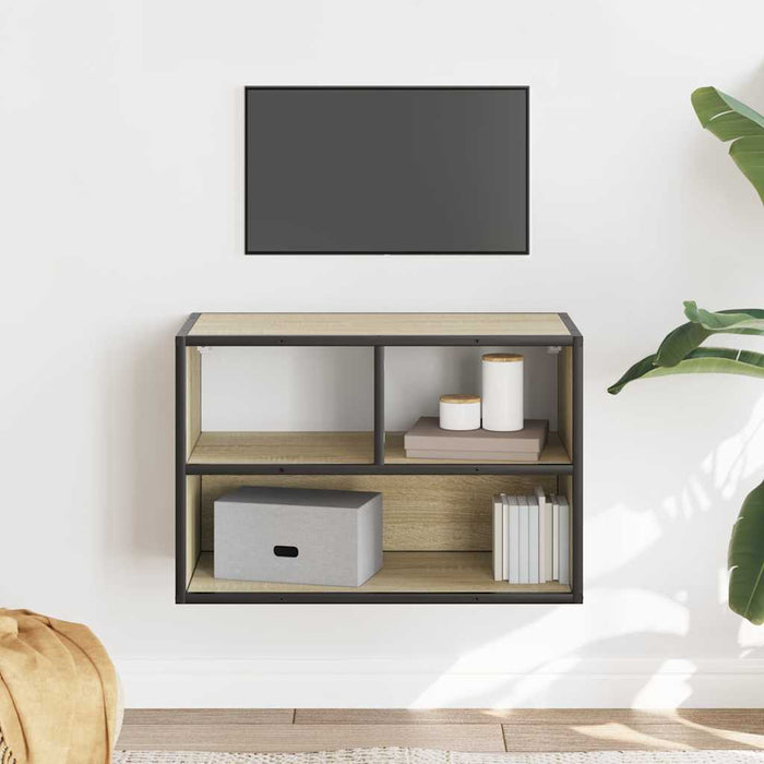 Dulap TV, stejar sonoma, 60x31x39,5cm, lemn prelucrat și metal - WALTI WALTI