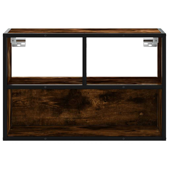 Dulap TV stejar fumuriu, 60x31x39,5 cm, lemn prelucrat și metal - WALTI WALTI