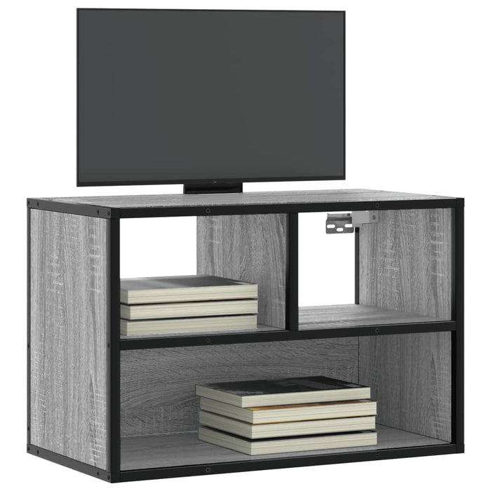 Dulap TV, gri sonoma, 60x31x39,5 cm, lemn prelucrat și metal - WALTI WALTI