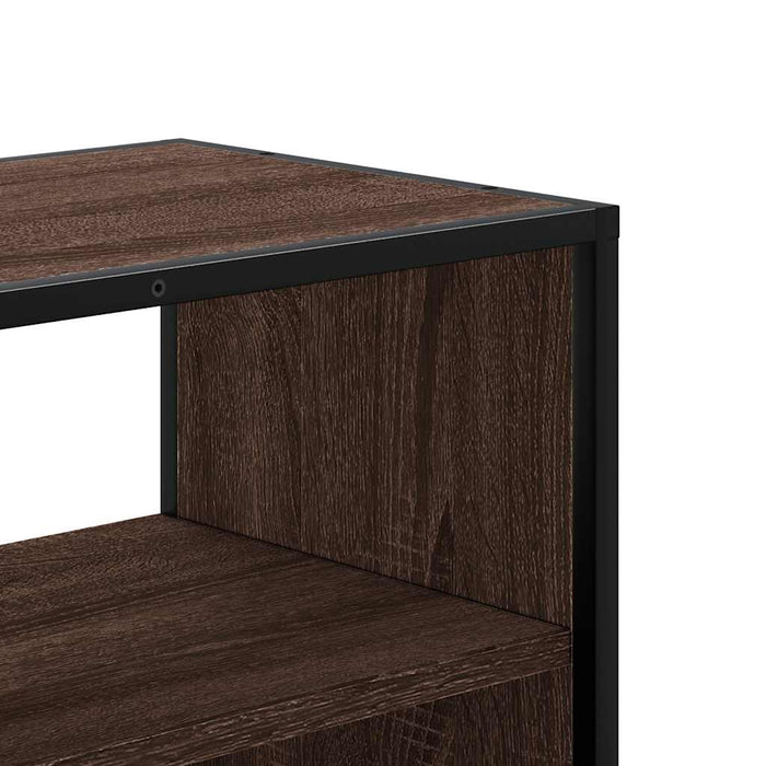Dulap TV, stejar maro, 60x31x39,5 cm, lemn prelucrat și metal - WALTI WALTI
