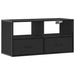 Dulap TV, negru, 80x31x39,5 cm, lemn prelucrat și metal - WALTI WALTI