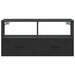 Dulap TV, negru, 80x31x39,5 cm, lemn prelucrat și metal - WALTI WALTI