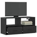 Dulap TV, negru, 80x31x39,5 cm, lemn prelucrat și metal - WALTI WALTI